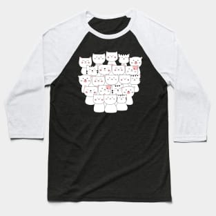 Cute Pile of Cats Baseball T-Shirt